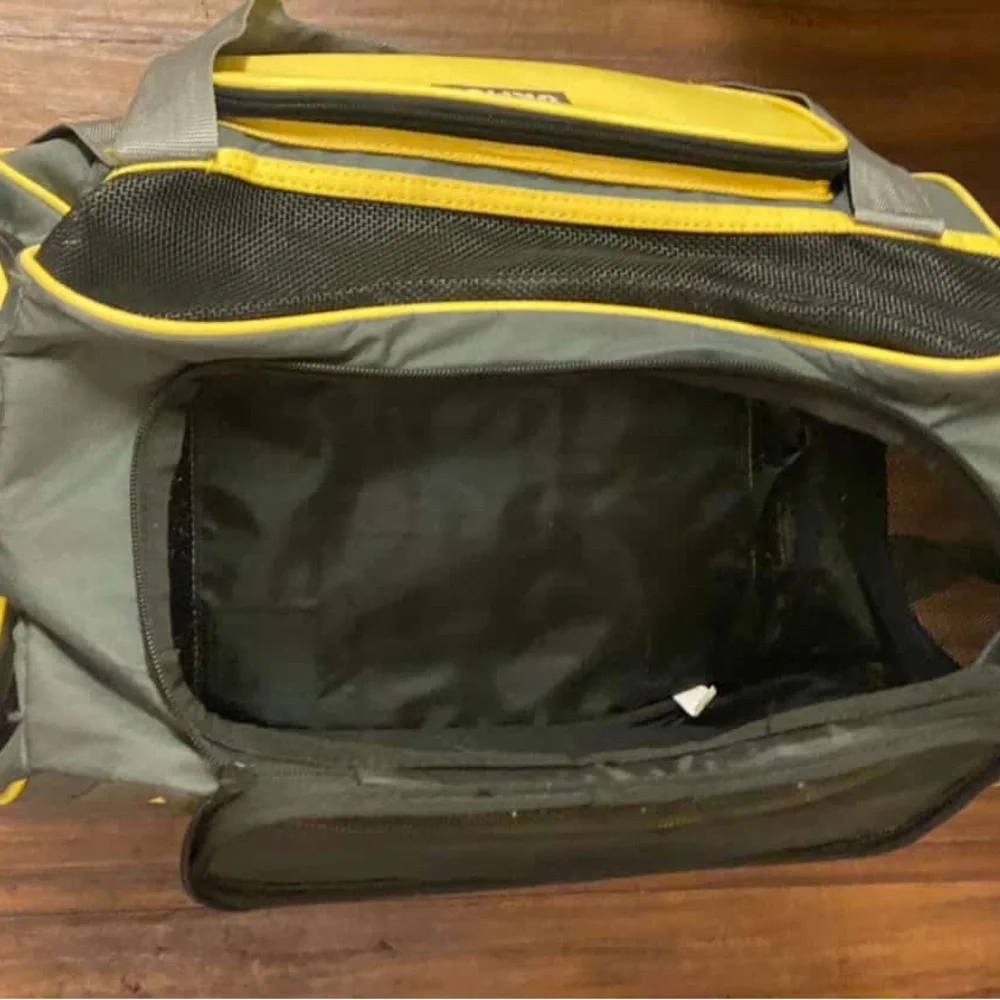 Compact Yellow & Gray Soft-Sided Pet Carrier Tote